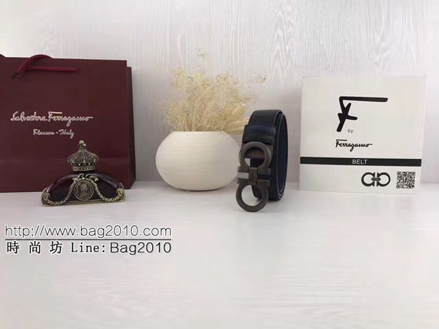 菲拉格慕男士皮帶 Ferragamo雙面牛皮爆款腰帶  jjp2223